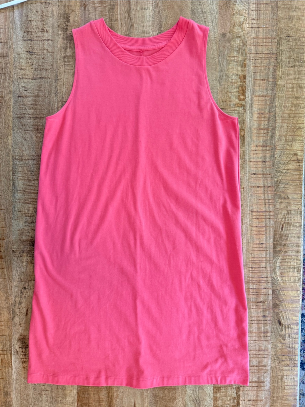 A New Day Pink Midi T-Shirt Dress Size Large Stretch Cotton Blend